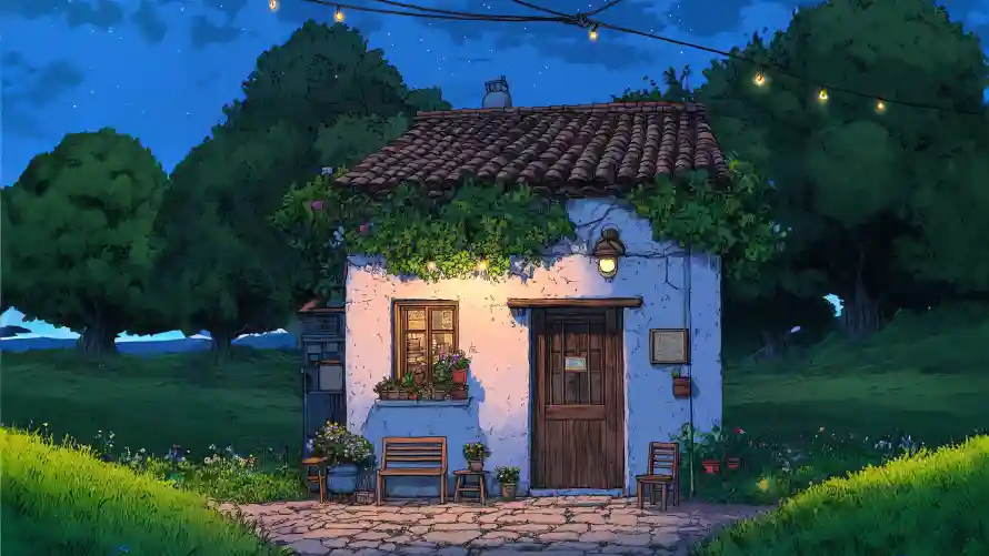 4k乡村壁纸-壁纸 - 夜晚-插画「哲风壁纸」