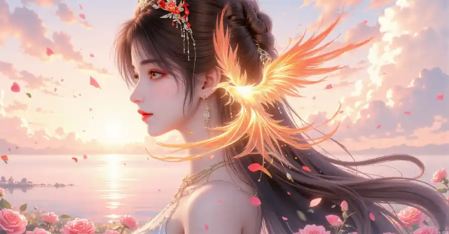 3k国漫壁纸-海边 - 花海-花瓣「哲风壁纸」
