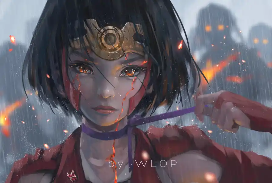 4k国漫壁纸-女性 - 战火-插画「哲风壁纸」