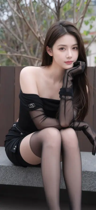 4k户外壁纸 - 美女 - 街拍 - 黑丝「哲风壁纸」