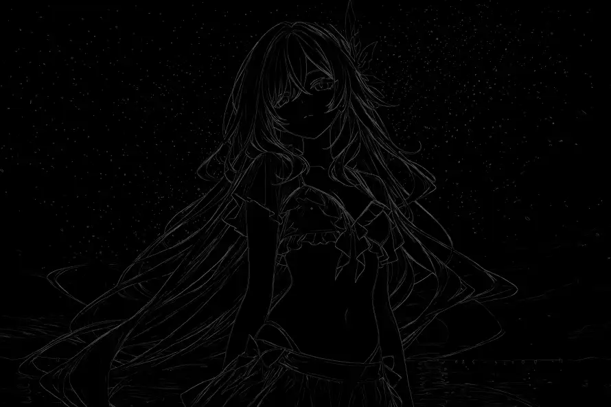 8k动漫壁纸-少女 - 手绘-素描「哲风壁纸」