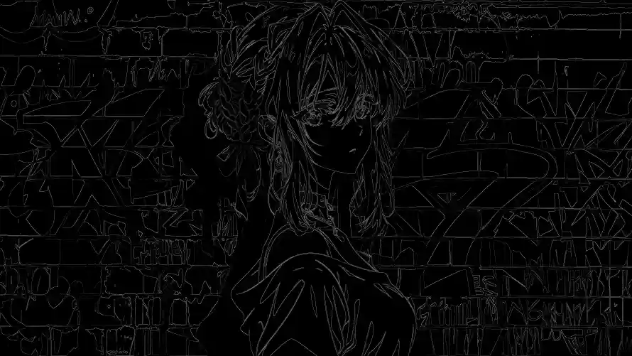 4k动漫壁纸-少女 - 手绘-暗调「哲风壁纸」