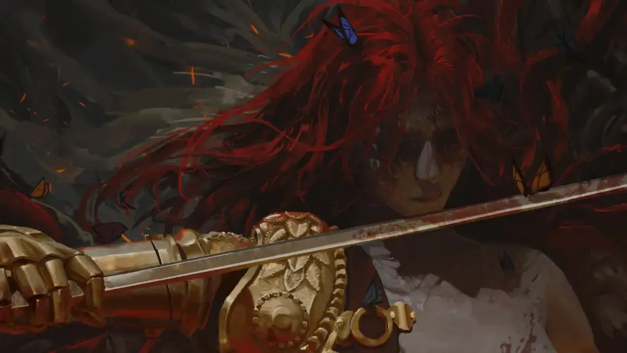 2k太刀壁纸-女武神 - 红披风-战斗场景「哲风壁纸」