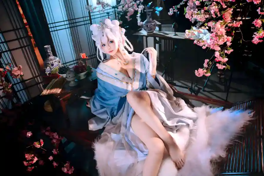 10k原神壁纸-古风 - 樱花-狐尾「哲风壁纸」