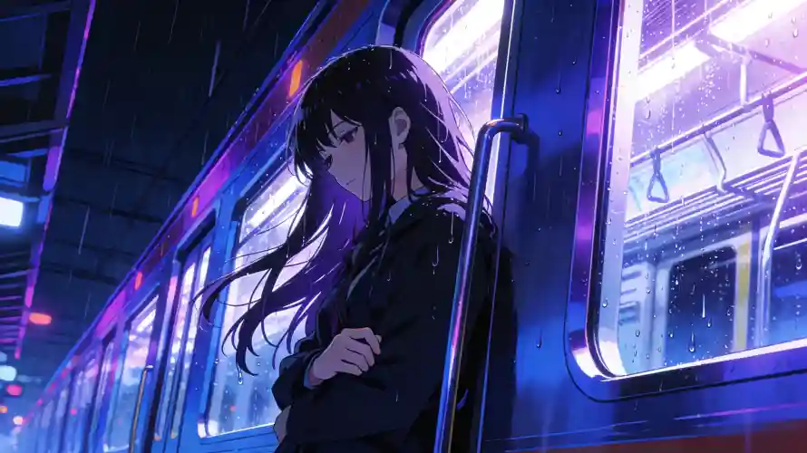3k动漫壁纸-地铁 - 夜景-都市「哲风壁纸」