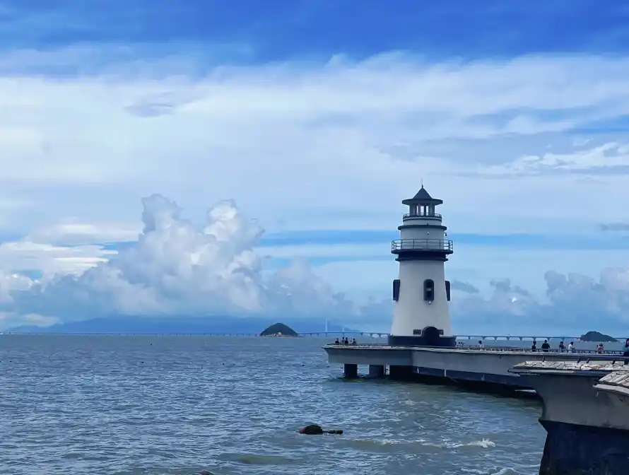 2k大海壁纸-岛屿 - 栈桥-海滨「哲风壁纸」
