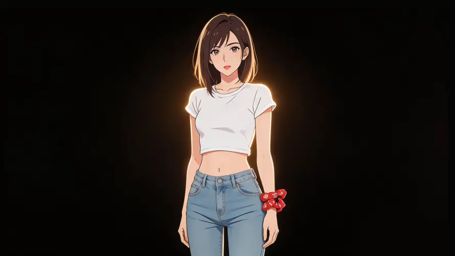 4k发光壁纸-壁纸 - 少女-棕发「哲风壁纸」