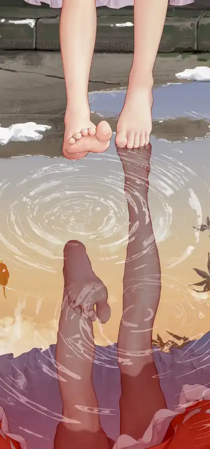 4k倒影壁纸 - 创意 - 插画 - 积水「哲风壁纸」
