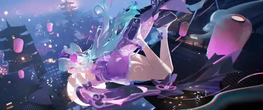 3k原神壁纸-国风 - 夜景-申鹤「哲风壁纸」