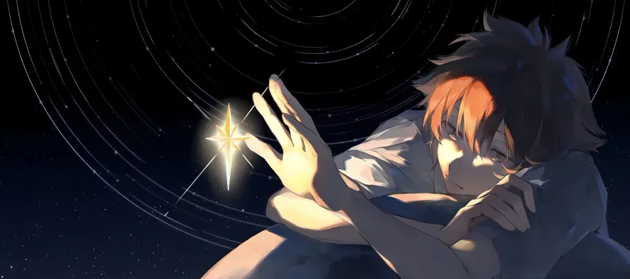 5k国漫壁纸-少年 - 捧星-星芒「哲风壁纸」