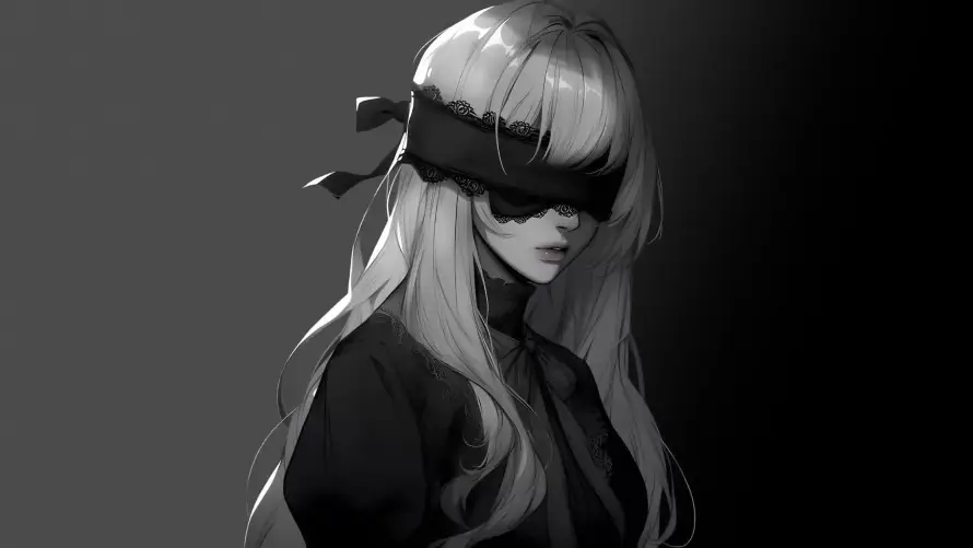 3k少女壁纸-御姐 - 暗调-灰白「哲风壁纸」