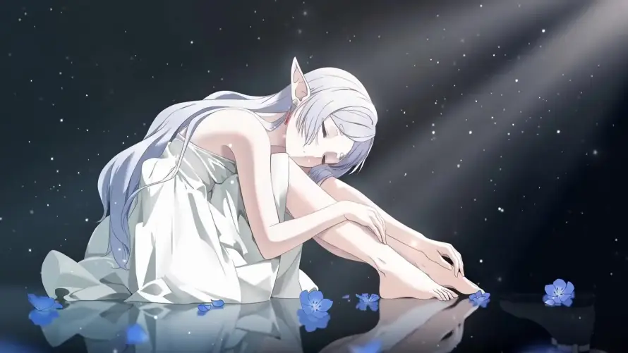 3k光斑壁纸-少女 - 暗调-水面「哲风壁纸」