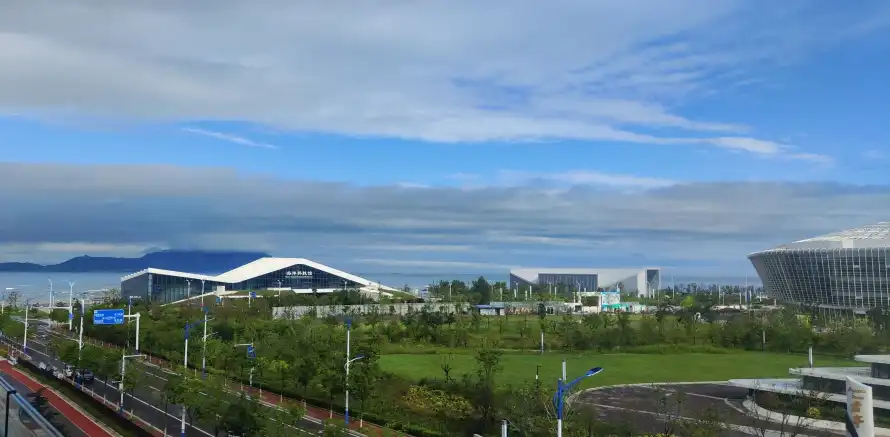 3k公路壁纸-建筑 - 晴天-海边「哲风壁纸」