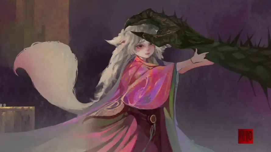 4k兔耳壁纸-手绘 - 插画-白毛「哲风壁纸」