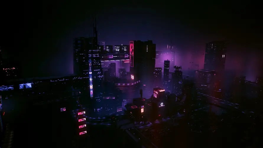2k城市壁纸-夜晚 - 夜景-紫色「哲风壁纸」