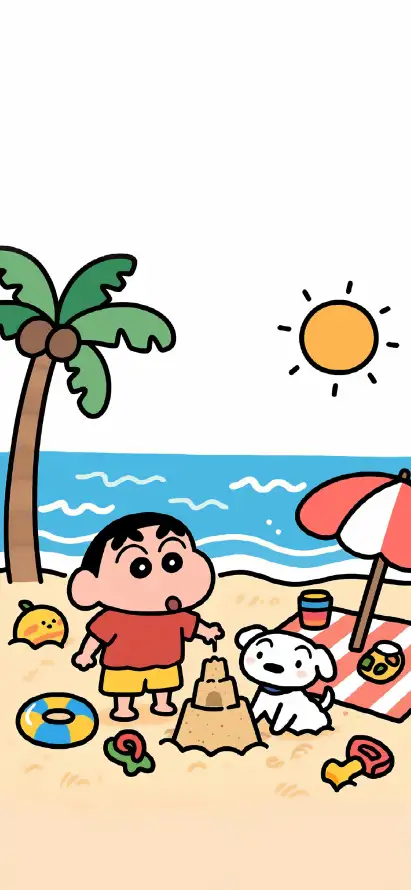 4k夏日壁纸 - 大海 - 太阳 - 小狗「哲风壁纸」