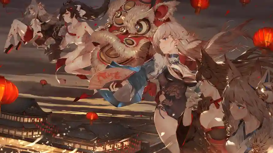 3k兽耳壁纸-少女 - 醒狮-二次元「哲风壁纸」