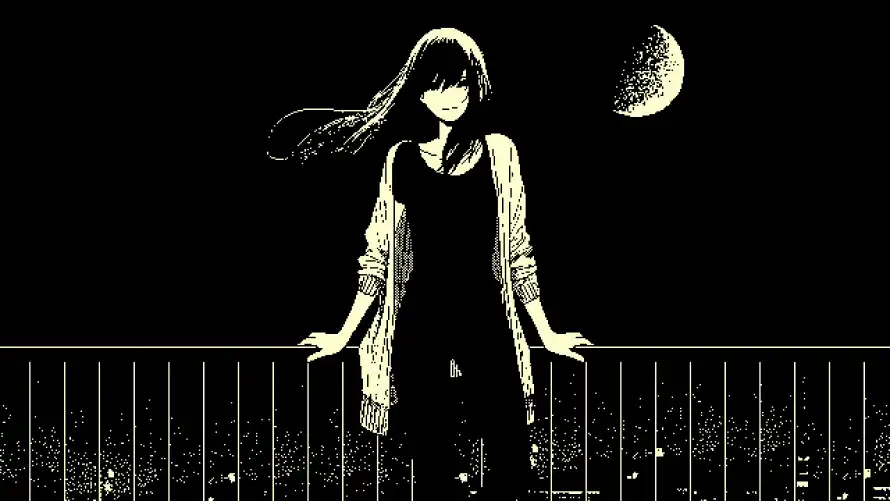 3k像素壁纸-夜景 - 天台-少女「哲风壁纸」