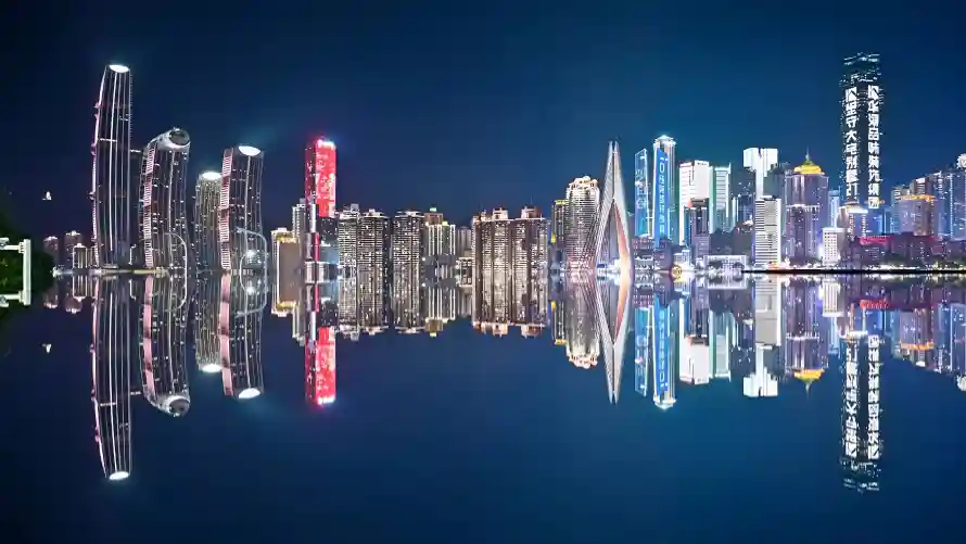 3k倒影壁纸-壁纸 - 夜景-对称「哲风壁纸」