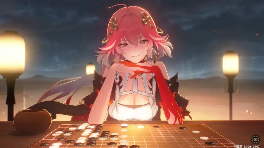 4k围棋壁纸-夜色 - 对弈-灯笼「哲风壁纸」