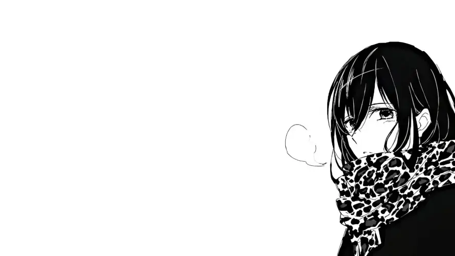 3k漫画壁纸-留白 - 简约-黑发「哲风壁纸」