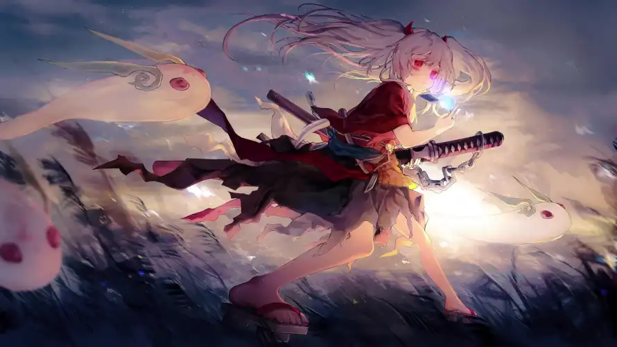 3k战斗壁纸-机枪 - 长发-黄昏「哲风壁纸」
