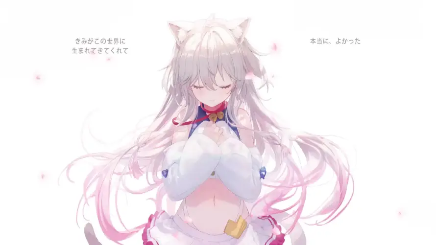 3k小黑壁纸-少女 - 猫耳-白毛「哲风壁纸」