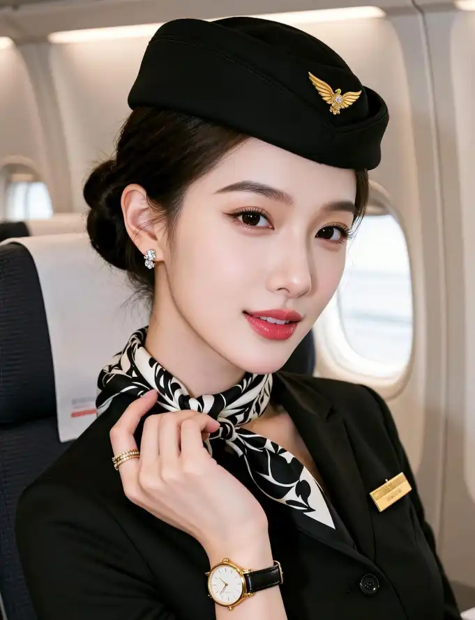 4k丝巾壁纸 - 制服 - 壁纸 - 客舱「哲风壁纸」