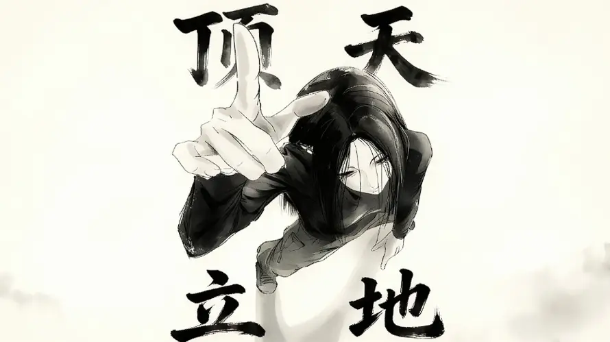 2k书法壁纸-国漫 - 国风-黑白「哲风壁纸」