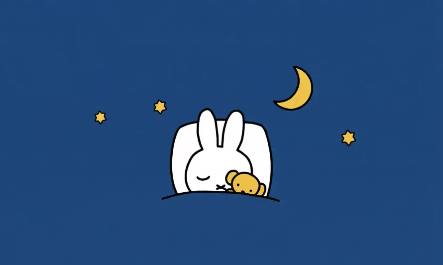 4k卡通壁纸-夜晚 - 安睡-小熊「哲风壁纸」