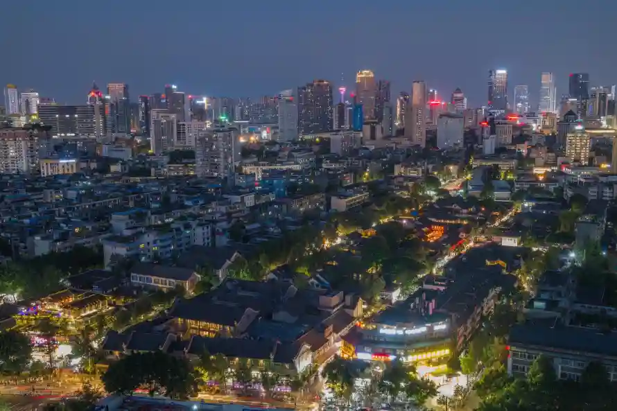 3k俯瞰壁纸-傍晚 - 城市-壁纸「哲风壁纸」