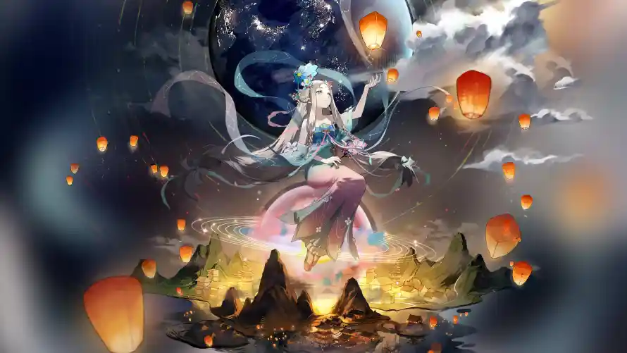 4k夜景壁纸-恒沙 - 星空-群山「哲风壁纸」