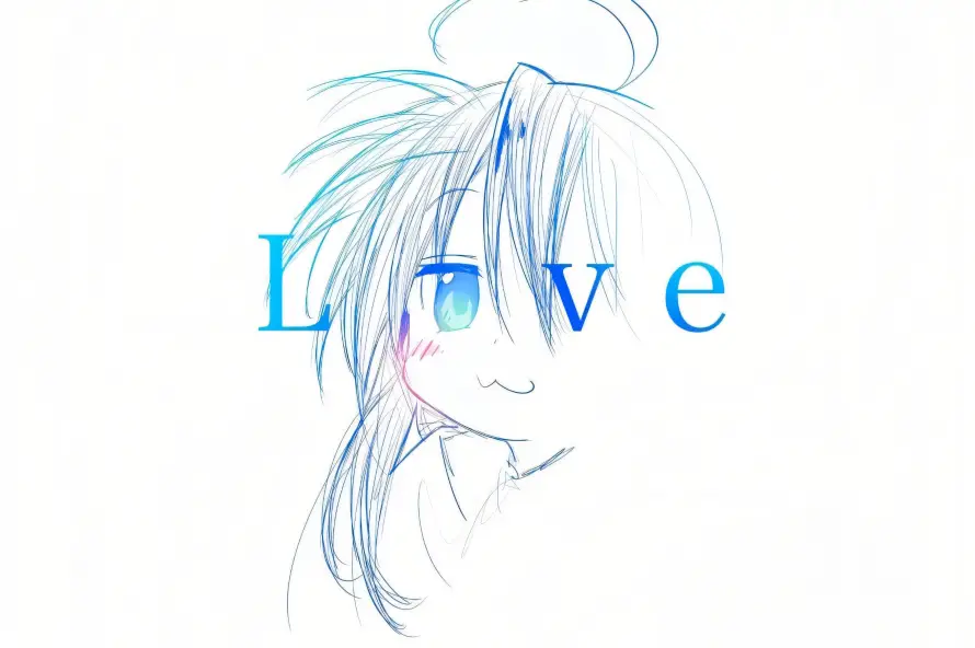 3k手绘壁纸-蓝眼 - 银发-LOVE「哲风壁纸」