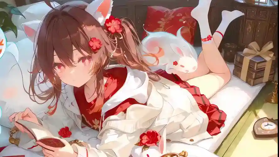 3k休闲壁纸-兔耳 - 原神-少女「哲风壁纸」