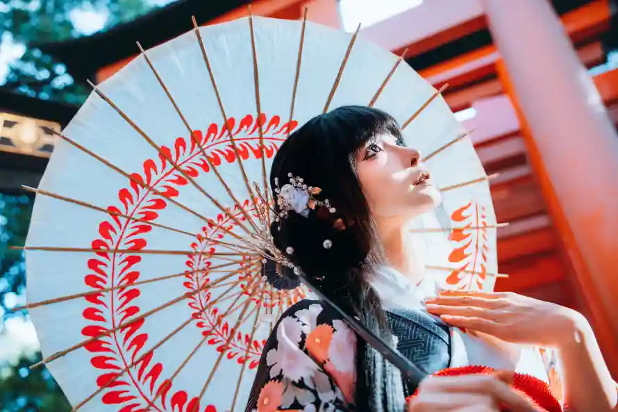 6k发饰壁纸-和服 - 和风-少女「哲风壁纸」