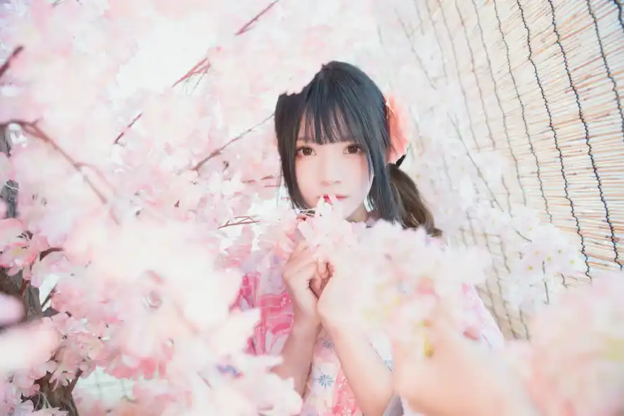 8k写真壁纸-发饰 - 和服-少女「哲风壁纸」