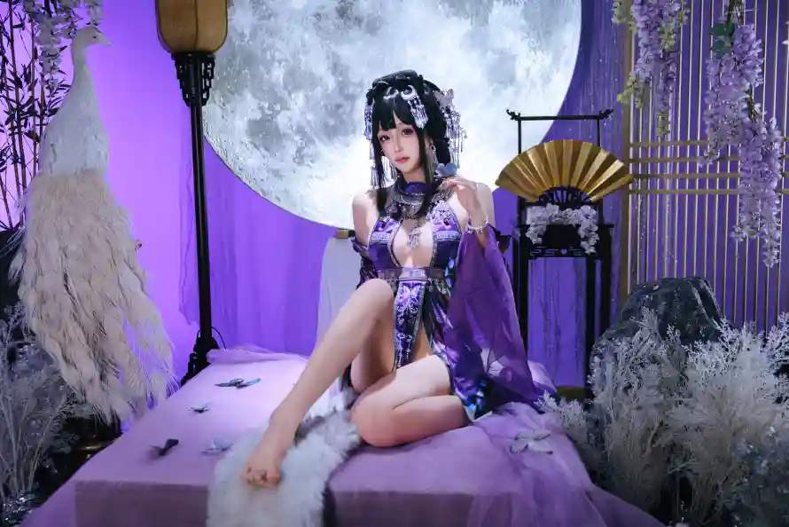 8k光脚壁纸-古风 - 圆月-夜景「哲风壁纸」
