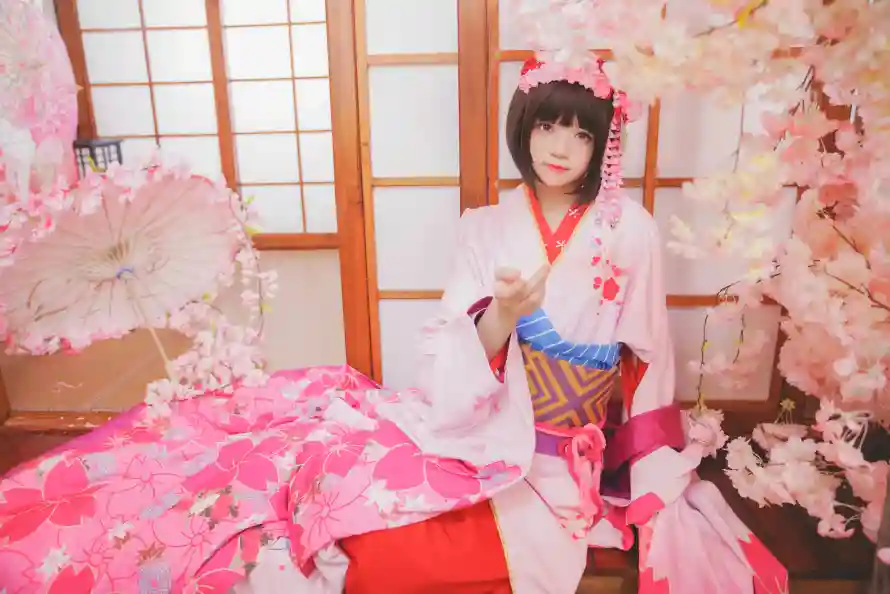 8k和服壁纸-和风 - 少女-樱花「哲风壁纸」