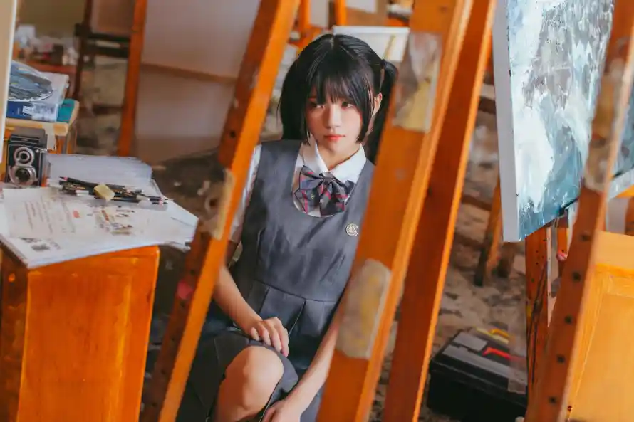 6k写真壁纸-jk - 少女-校服「哲风壁纸」