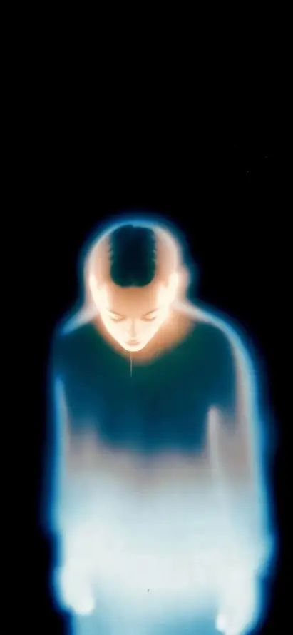 4k人物壁纸 - 低头 - 光晕 - 发光「哲风壁纸」
