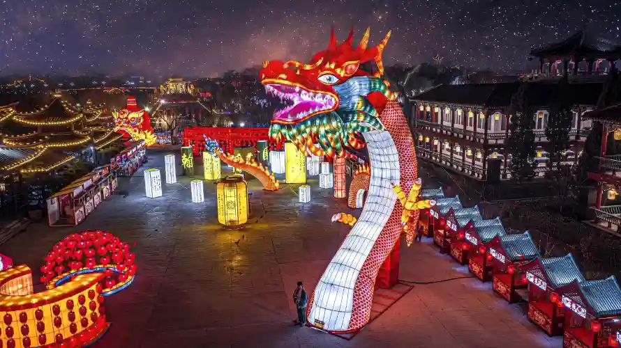3k壁纸壁纸-夜景 - 开封-彩灯「哲风壁纸」