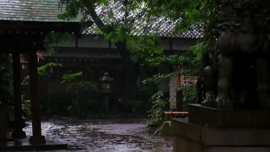 4k古风壁纸-园林 - 庭院-石灯「哲风壁纸」