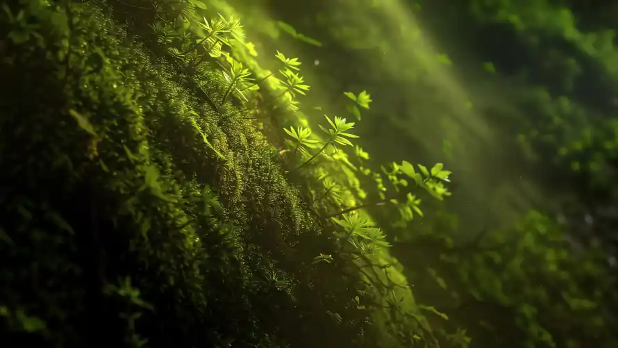 4k嫩芽壁纸-树枝 - 森林-湿润「哲风壁纸」