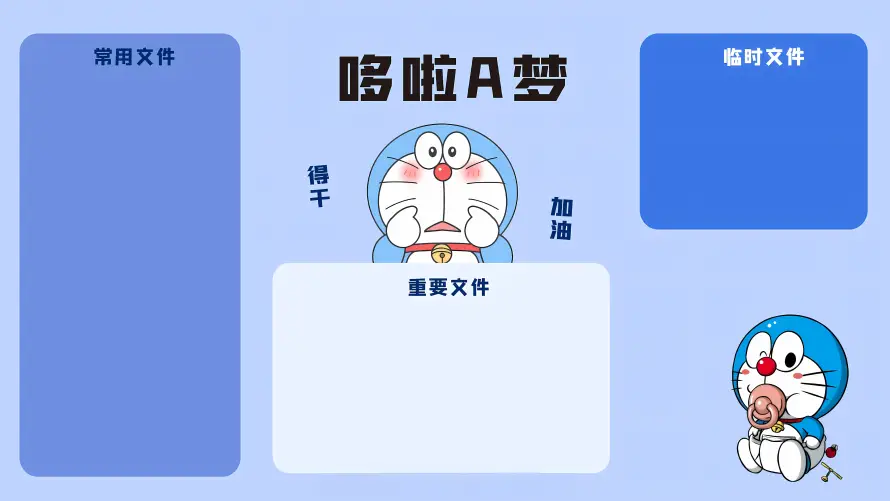 5k办公壁纸-加油 - 可爱-蓝色「哲风壁纸」