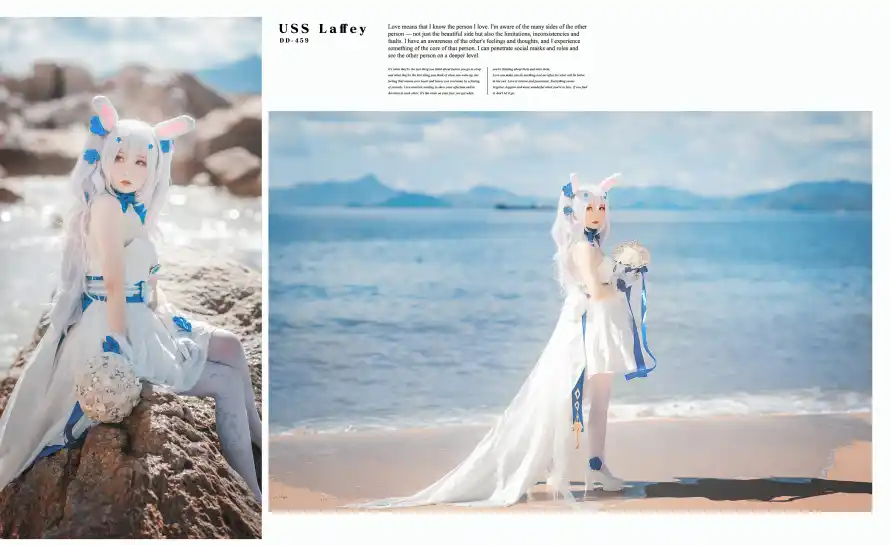 5k兔耳壁纸-婚纱 - 拉菲-沙滩「哲风壁纸」