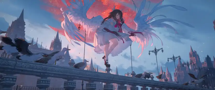 2k原神壁纸-少女 - 建筑-插画「哲风壁纸」