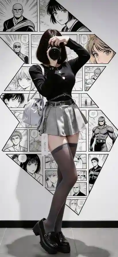 4k壁纸壁纸 - 手机 - 黑丝 - 漫画墙「哲风壁纸」