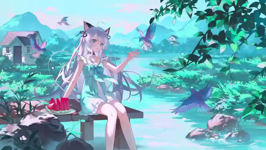 5k休闲壁纸-湖水 - 绿植-西瓜「哲风壁纸」
