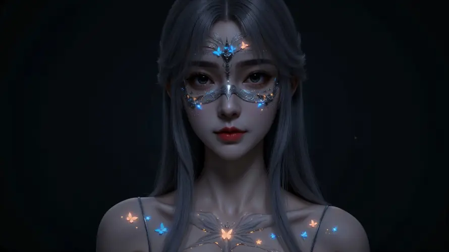 6k红唇壁纸-雪琳 - 二次元-暗背景「哲风壁纸」