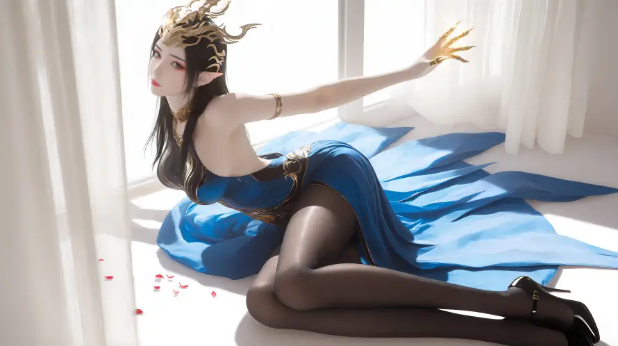6k尖耳壁纸-御姐 - 黑丝-美杜莎「哲风壁纸」